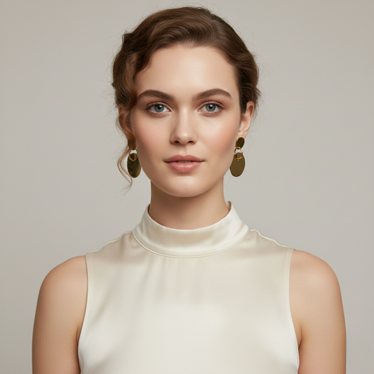 Golden Aura Minimal Drop Earrings