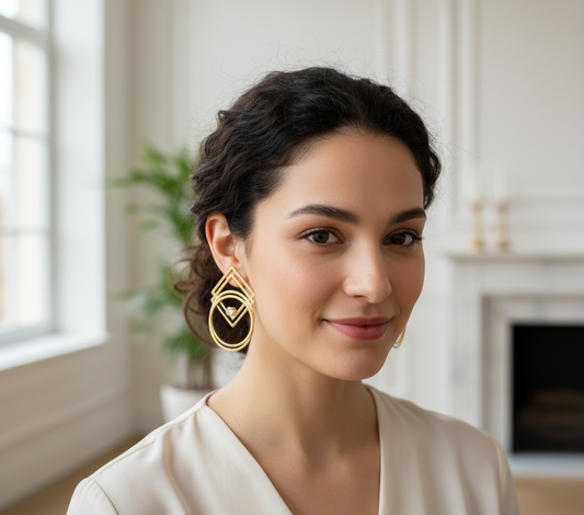 Geometric Elegance Hoop Earrings