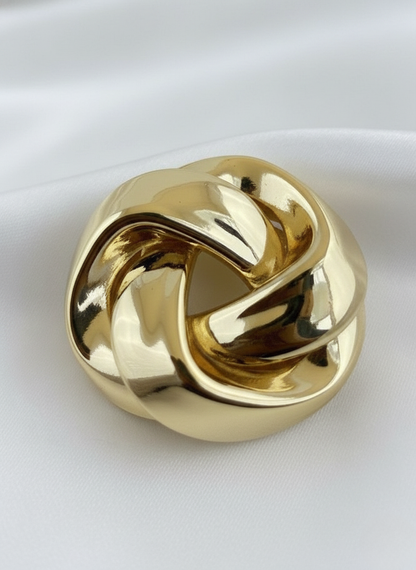 Gold Knot Stud Earrings – Classic Minimal Statement Jewelry