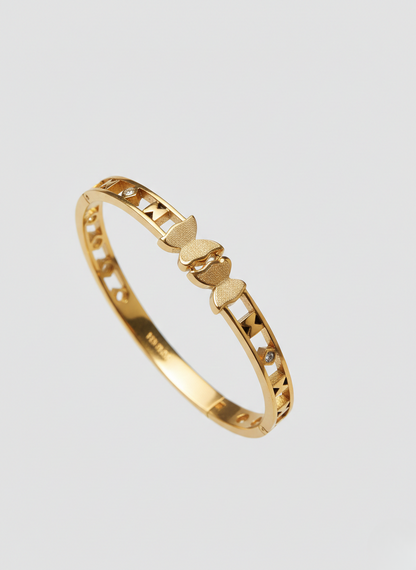 Elegant Korean Gold Butterfly and Star Kada
