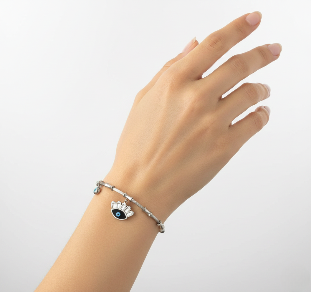 Radiant Shimmering Star Charm Bracelet with Elegant Adjustable