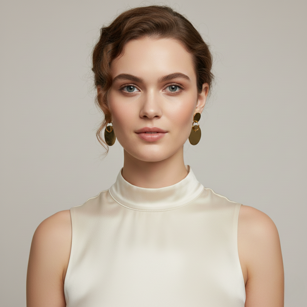 Golden Aura Minimal Drop Earrings