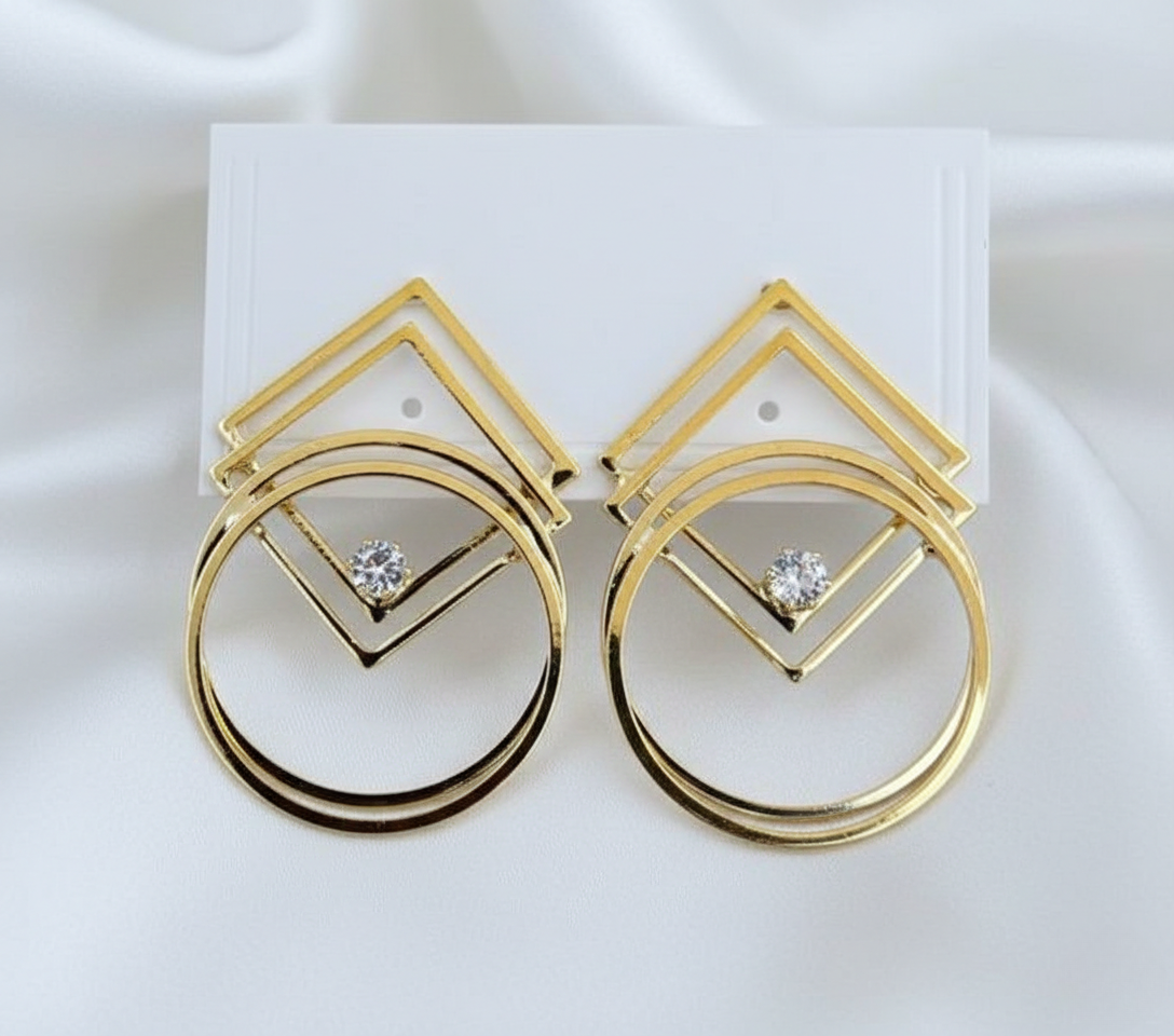 Geometric Elegance Hoop Earrings