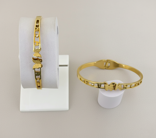 Butterfly Gold Kada Bracelet for Women – Minimal & Elegant