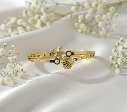 Minimal Open Cuff Korean Style Gold Plated Kada Bracelet