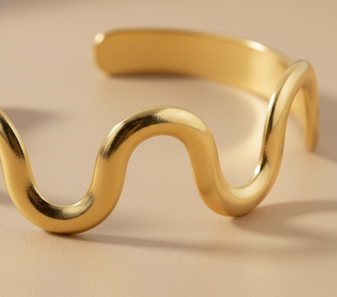 Elegance Korean Kada Bracelet – Gold Finish