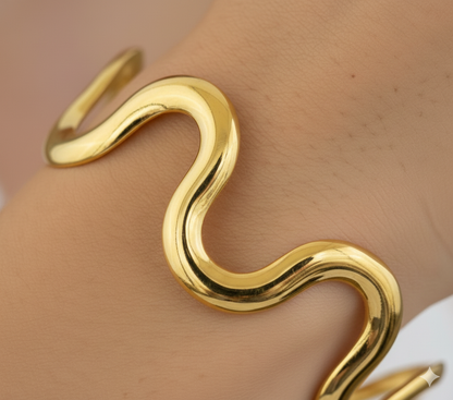 Elegance Korean Kada Bracelet – Gold Finish