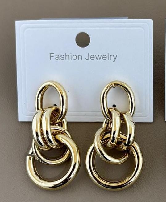 Interlinked Chain Drop Earrings – Modern Statement Fashion Jewelry