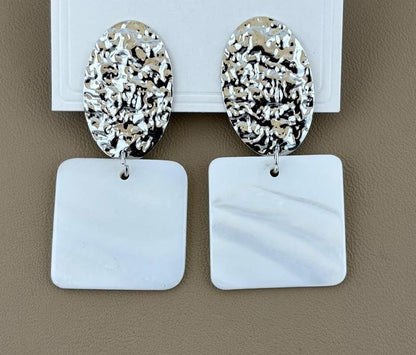 Contemporary Silver Statement Earrings