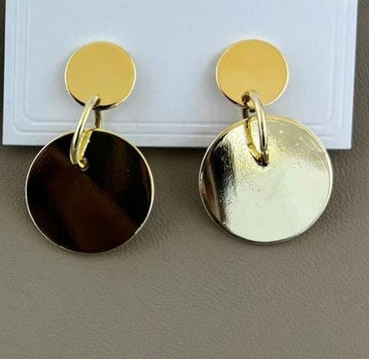 Golden Aura Minimal Drop Earrings