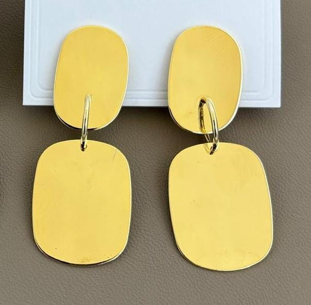 Golden Glow Minimal Drop Earrings
