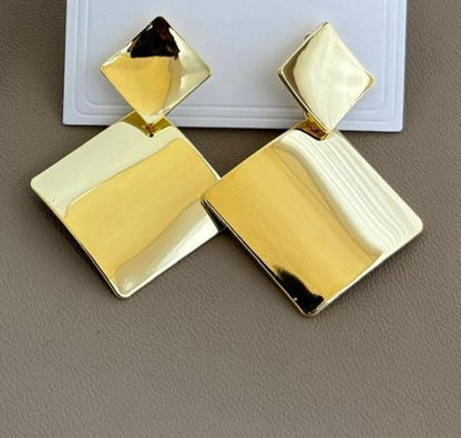 Geometric Shine Gold Earrings