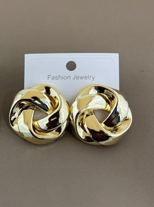 Gold Knot Stud Earrings – Classic Minimal Statement Jewelry
