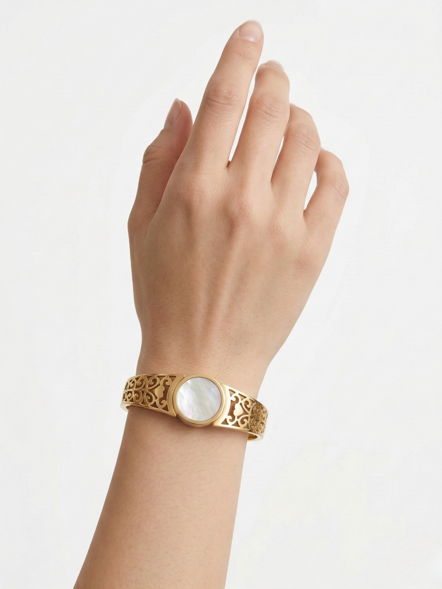 Elegant Gold Plated Round Stone Designer Bracelet