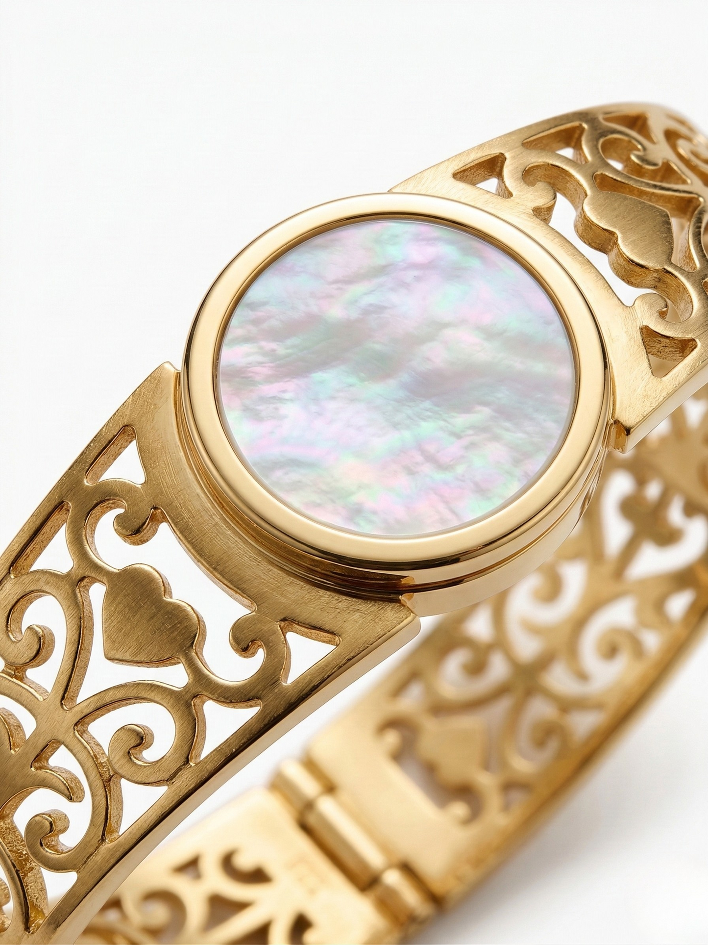 Elegant Gold Plated Round Stone Designer Bracelet