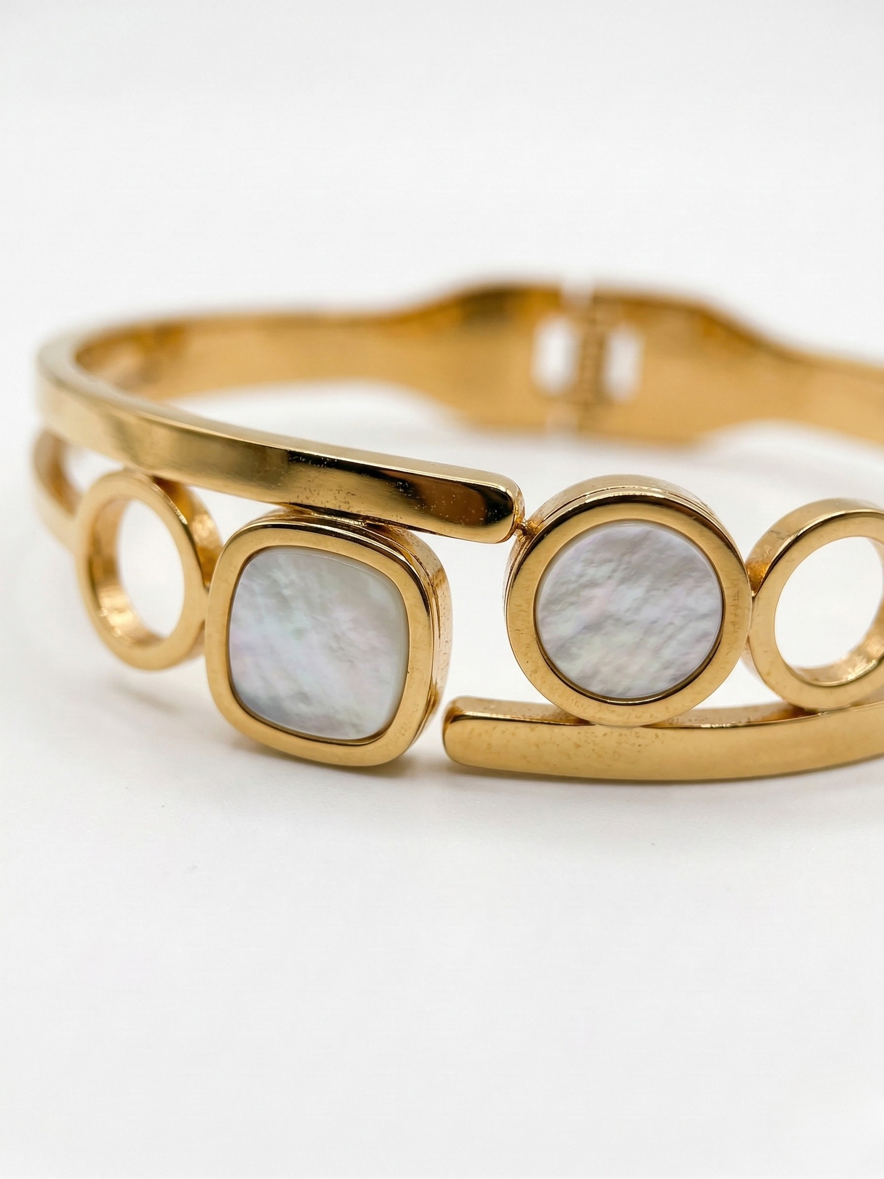 Modern Gold Plated Multi Shape Designer Bracelet