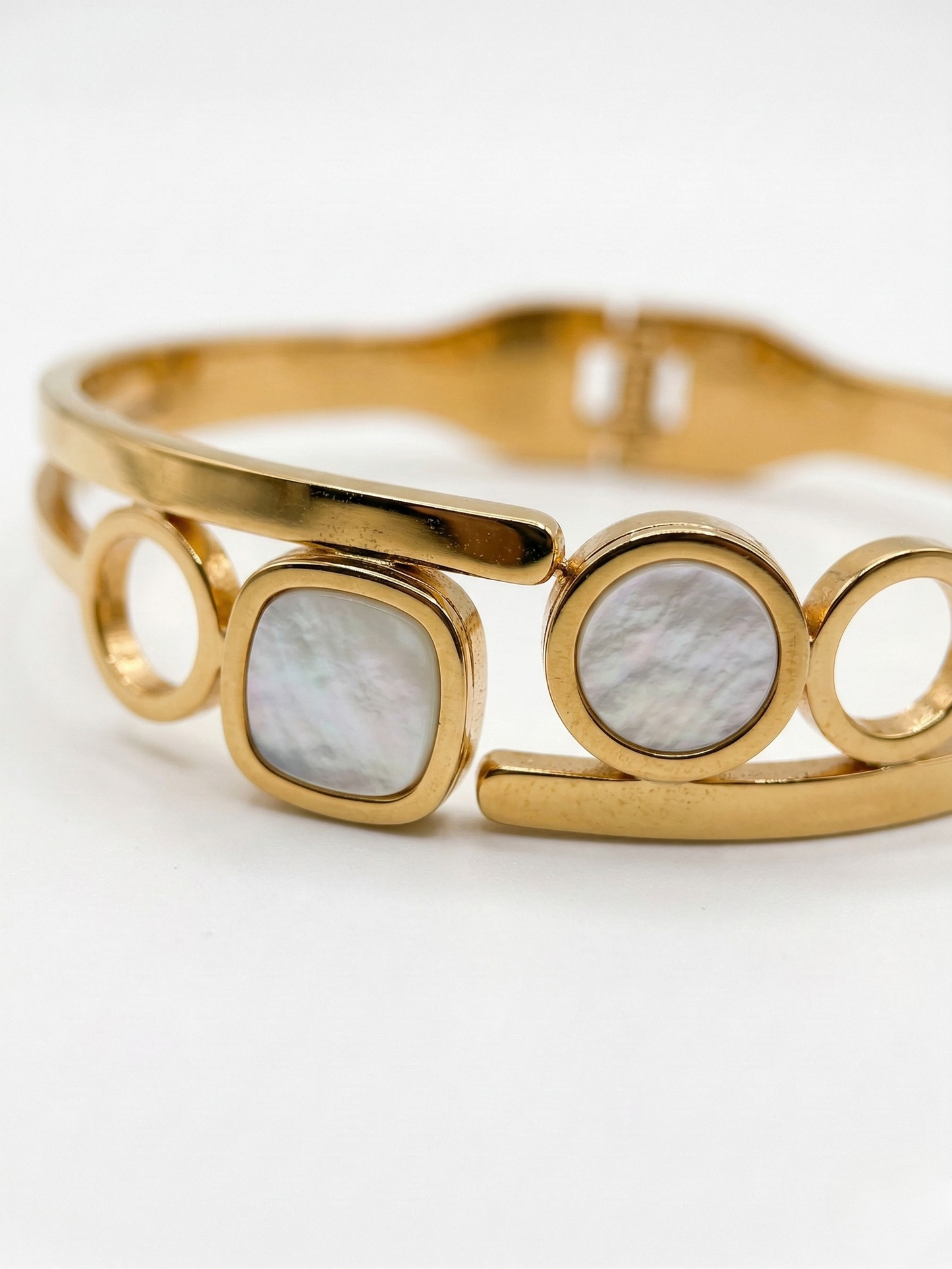 Modern Gold Plated Multi Shape Designer Bracelet