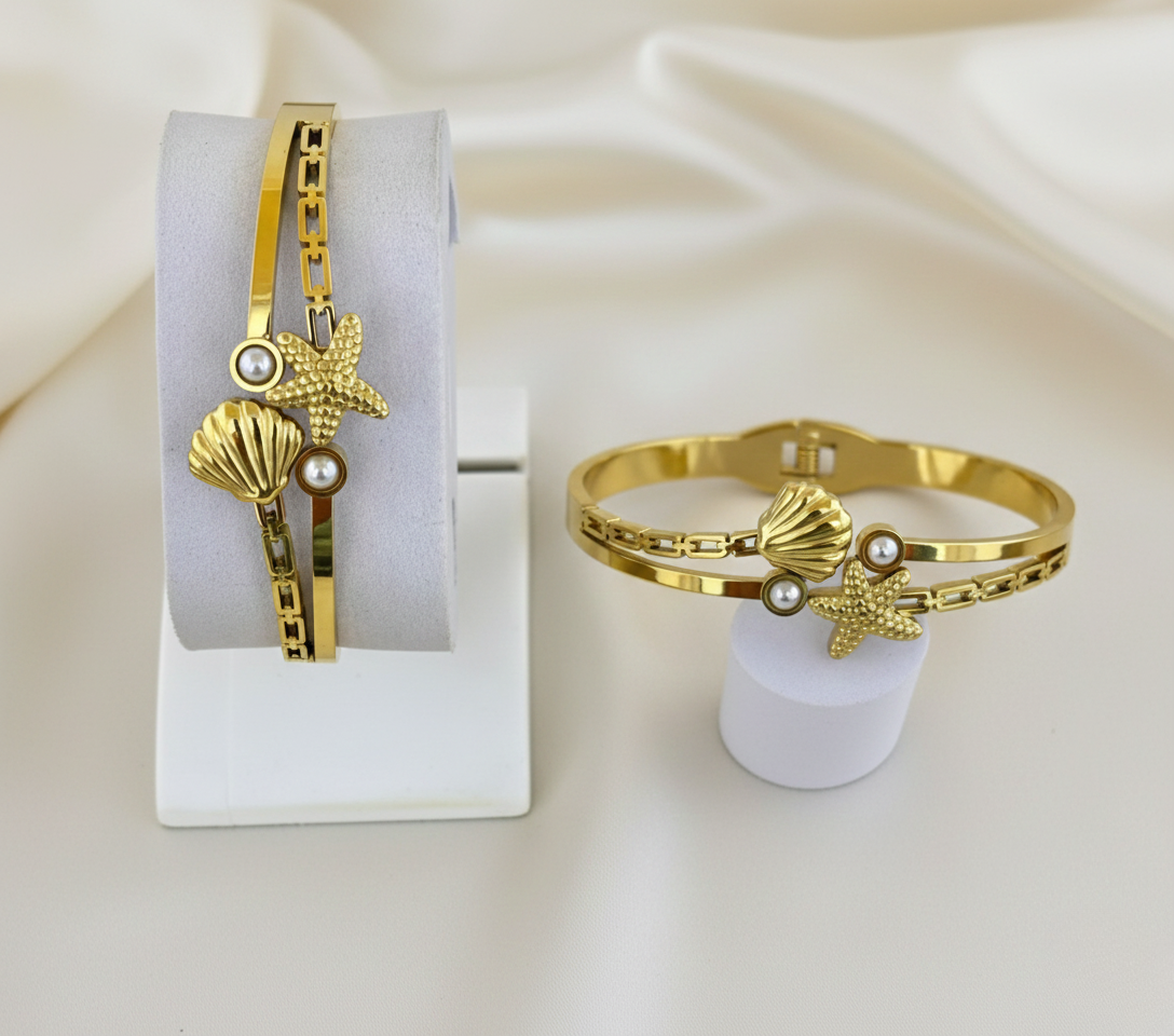 Minimal Open Cuff Korean Style Gold Plated Kada Bracelet