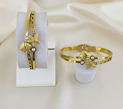 Minimal Open Cuff Korean Style Gold Plated Kada Bracelet