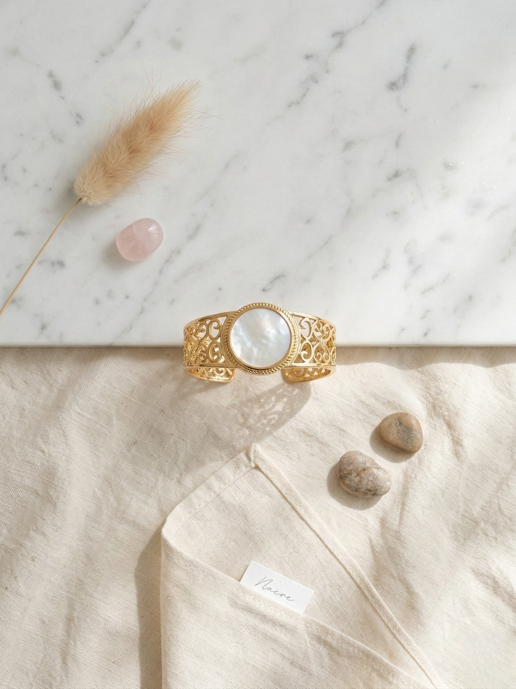 Elegant Gold Plated Round Stone Designer Bracelet