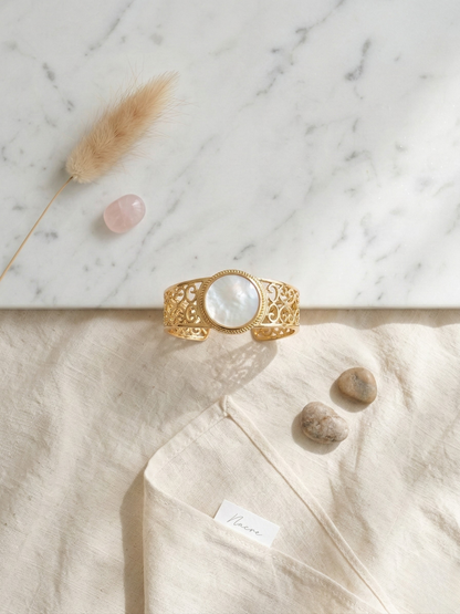 Elegant Gold Plated Round Stone Designer Bracelet
